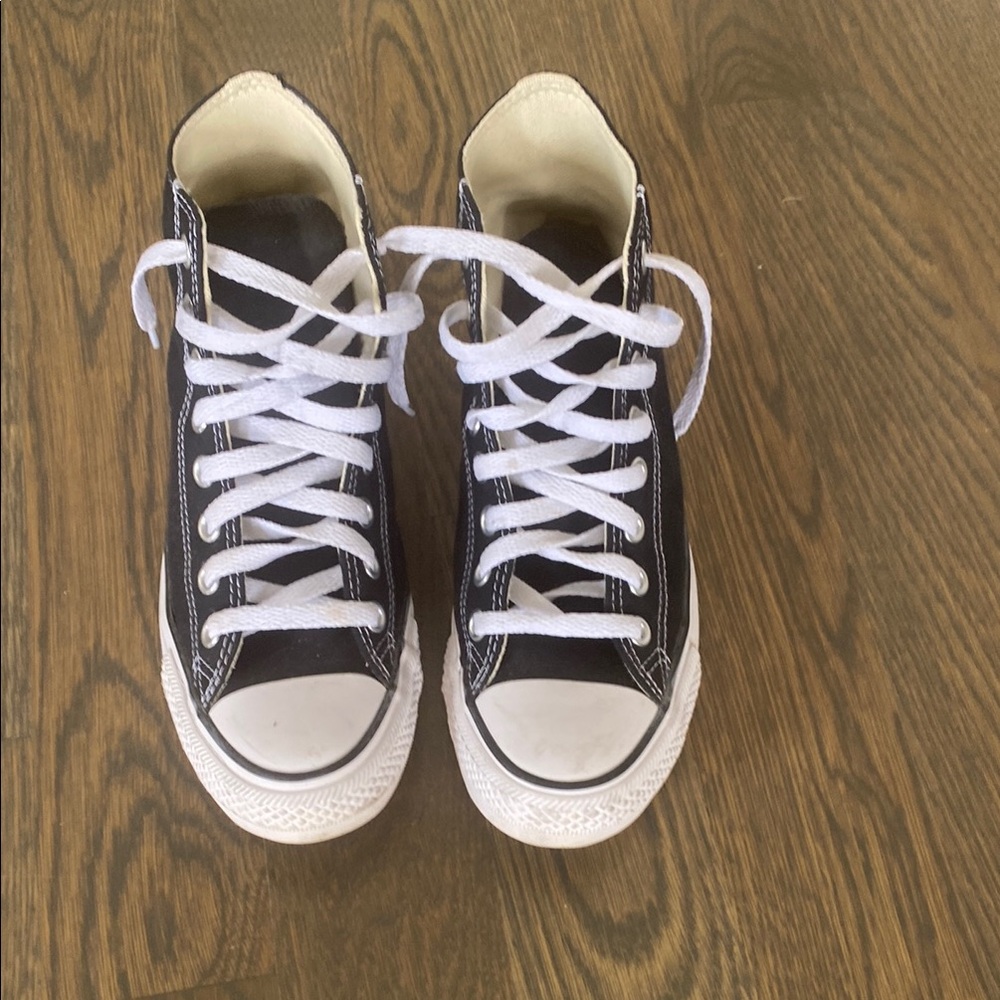 Converse Women’s Black and White High-Top Sneakers